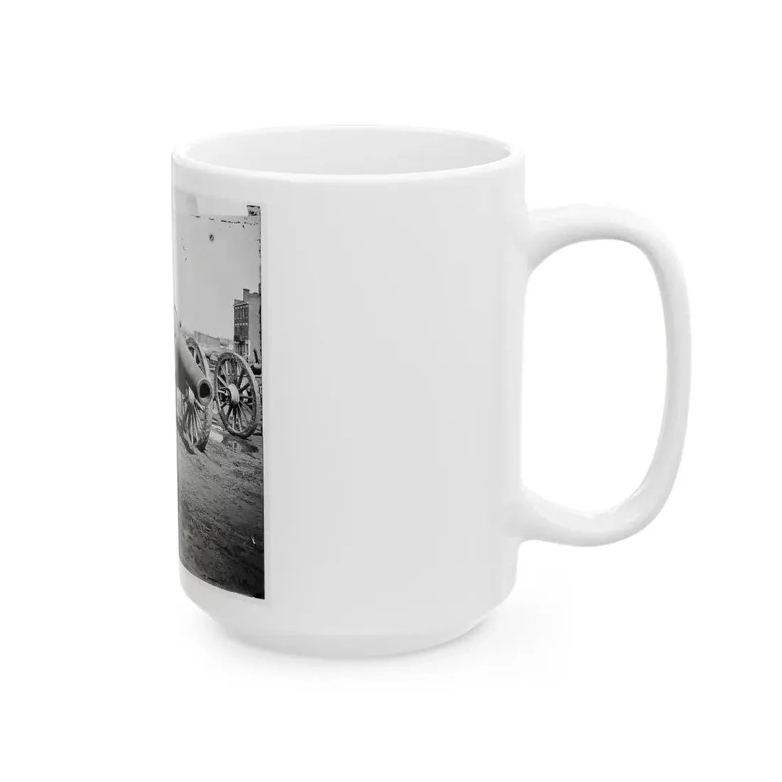 Richmond, Va. Captured Siege Guns At Rocketts 001 (U.S. Civil War) White Coffee Mug - Go Mug Yourself