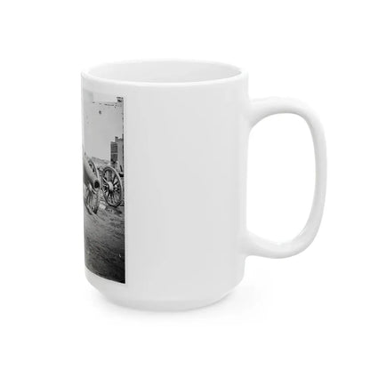 Richmond, Va. Captured Siege Guns At Rocketts 001 (U.S. Civil War) White Coffee Mug - Go Mug Yourself