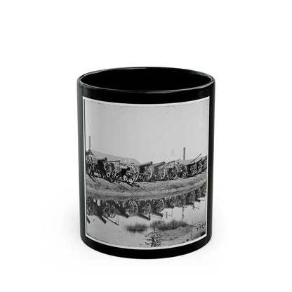 Richmond, Va. Captured Siege Guns At Rocketts; Different View 001 (U.S. Civil War) Black Coffee Mug 11oz - Go Mug Yourself
