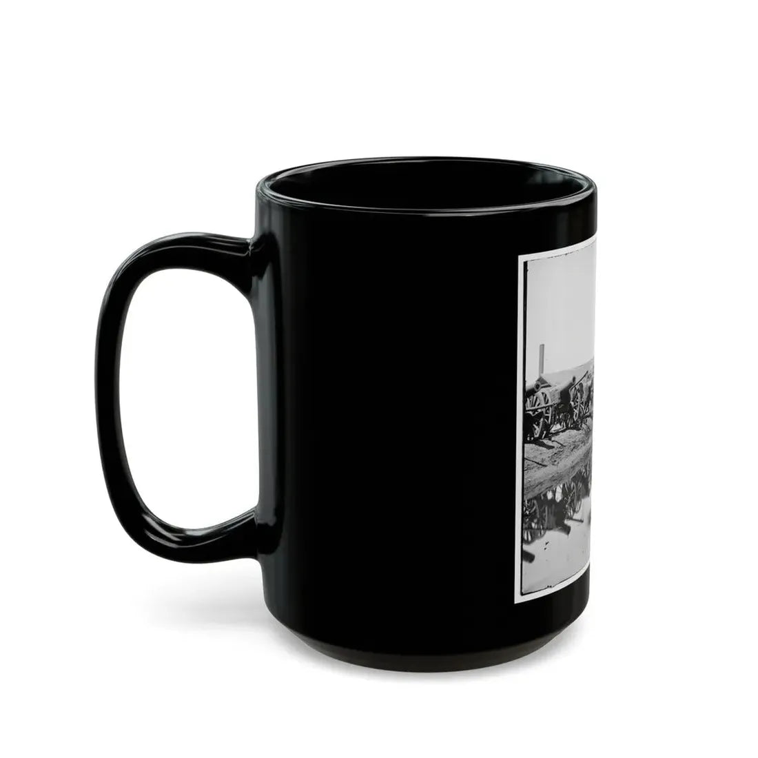 Richmond, Va. Captured Siege Guns At Rocketts; Different View 001 (U.S. Civil War) Black Coffee Mug - Go Mug Yourself