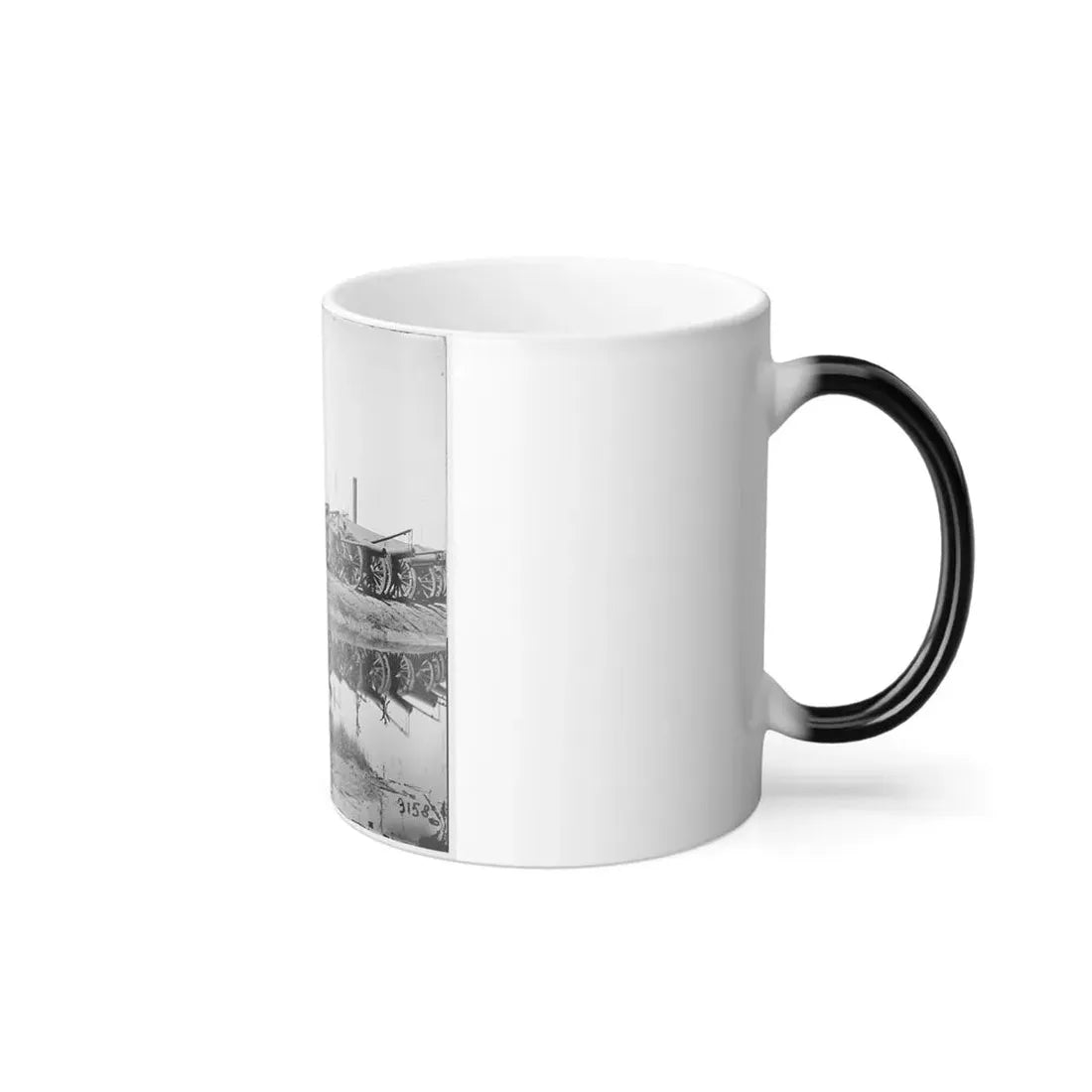 Richmond, Va. Captured Siege Guns at Rocketts; Different View 001 (U.S. Civil War) Color Changing Coffee Mug 11oz - Go Mug Yourself