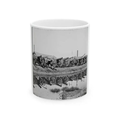 Richmond, Va. Captured Siege Guns At Rocketts; Different View 001 (U.S. Civil War) White Coffee Mug 11oz - Go Mug Yourself