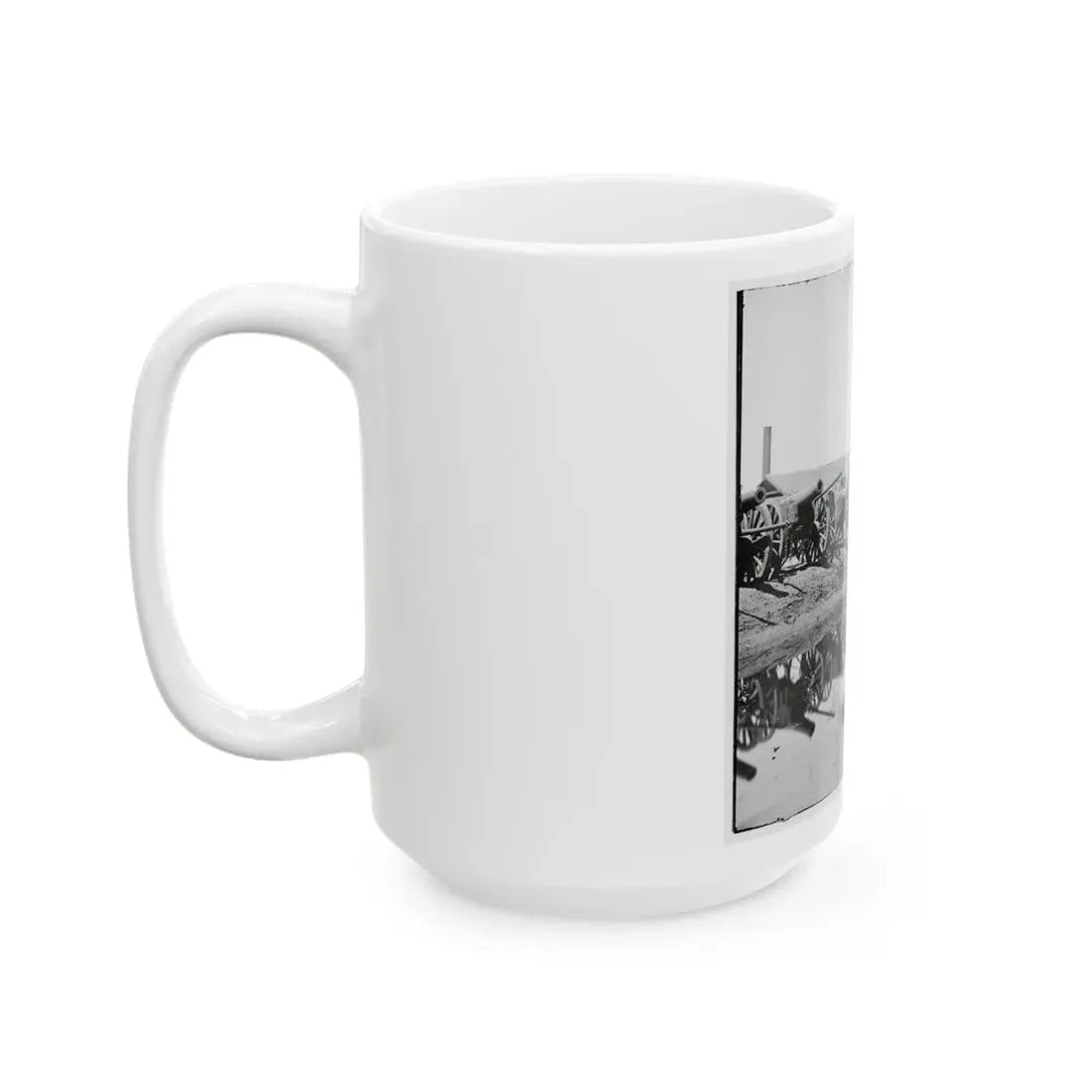 Richmond, Va. Captured Siege Guns At Rocketts; Different View 001 (U.S. Civil War) White Coffee Mug - Go Mug Yourself