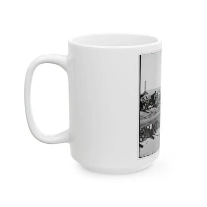 Richmond, Va. Captured Siege Guns At Rocketts; Different View 001 (U.S. Civil War) White Coffee Mug - Go Mug Yourself