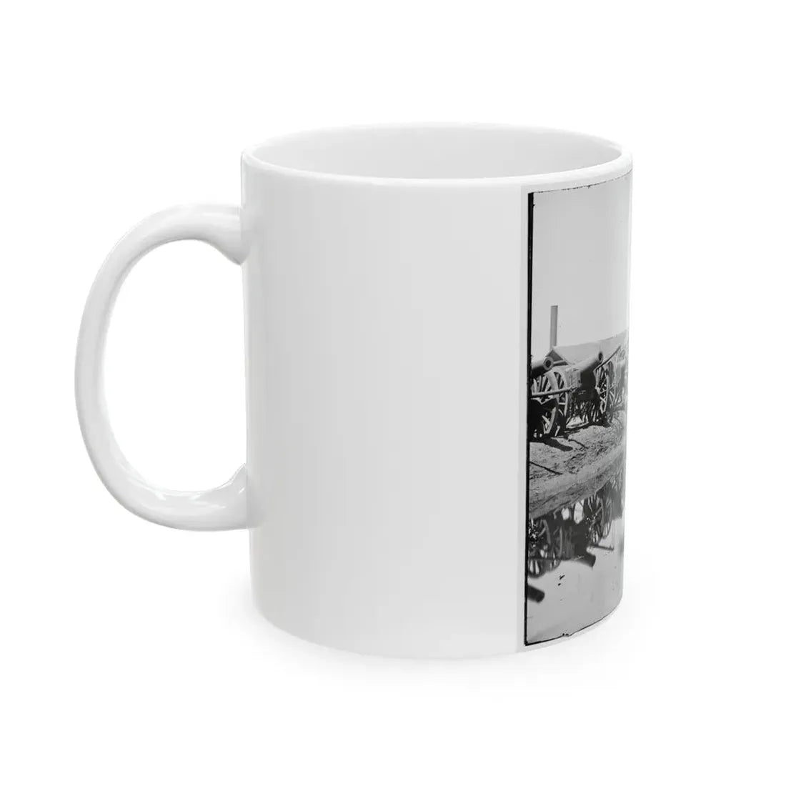 Richmond, Va. Captured Siege Guns At Rocketts; Different View 001 (U.S. Civil War) White Coffee Mug - Go Mug Yourself