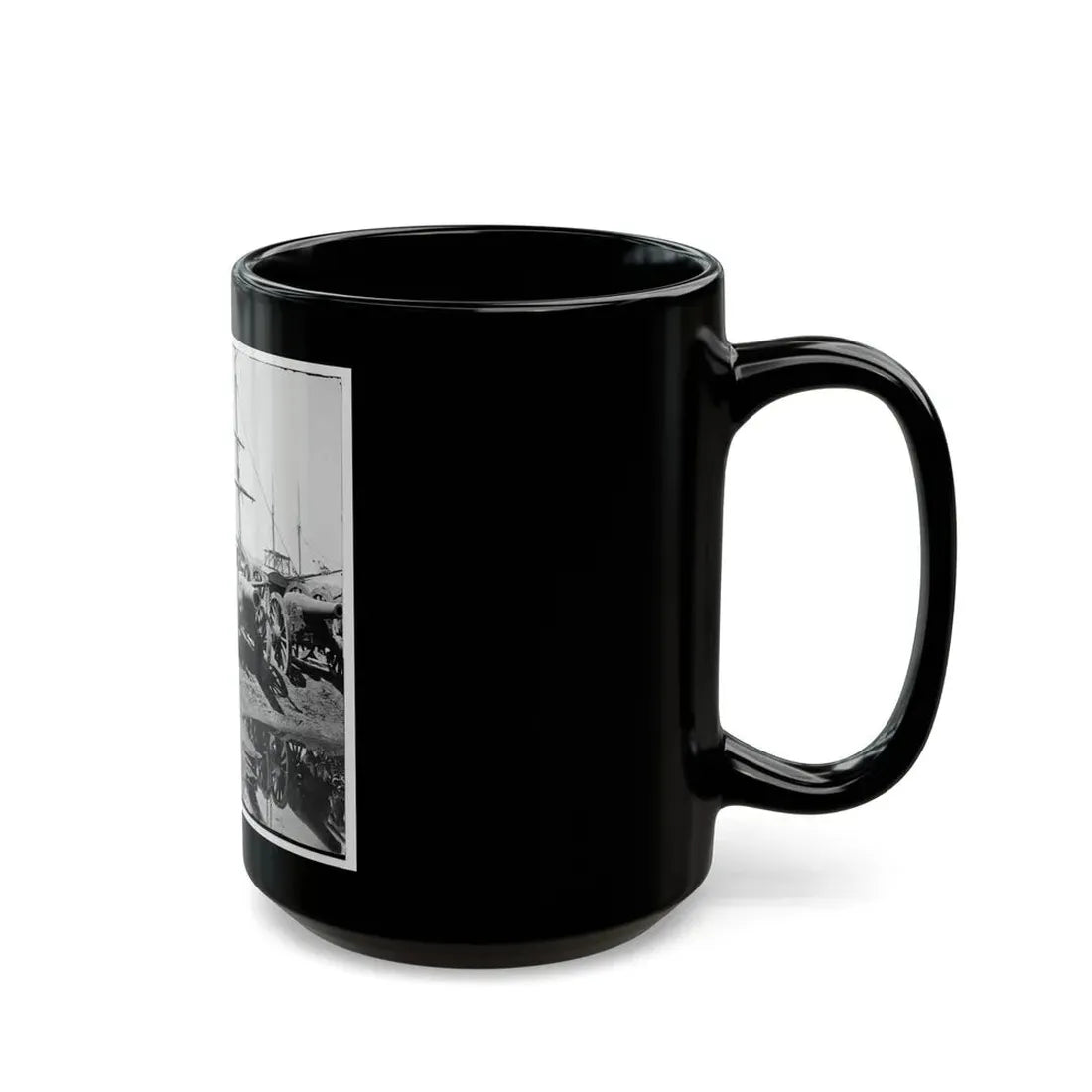 Richmond, Va. Captured Siege Guns At Rocketts; Different View 002 (U.S. Civil War) Black Coffee Mug - Go Mug Yourself