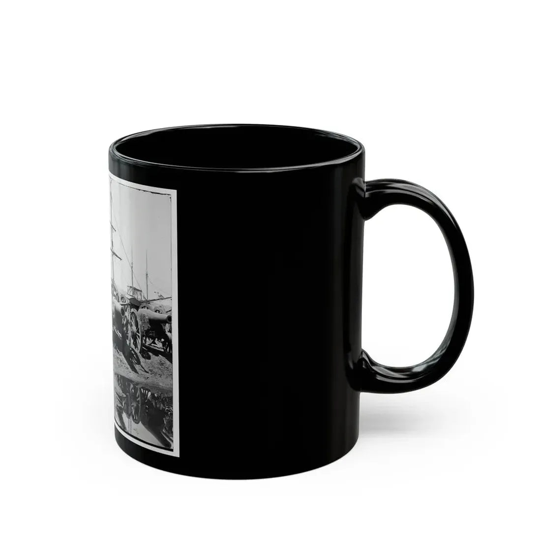 Richmond, Va. Captured Siege Guns At Rocketts; Different View 002 (U.S. Civil War) Black Coffee Mug - Go Mug Yourself