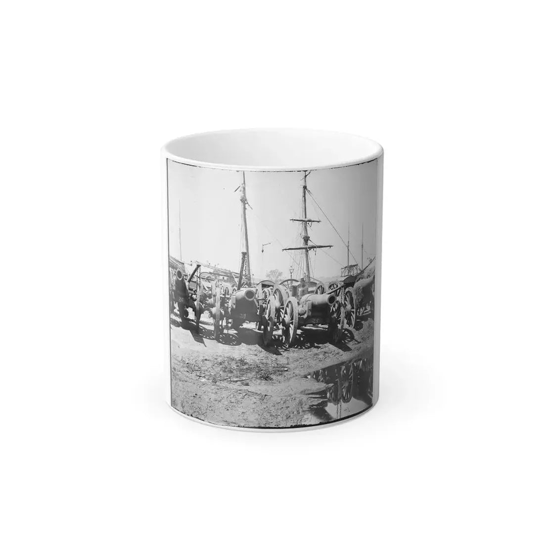 Richmond, Va. Captured Siege Guns at Rocketts; Different View 002 (U.S. Civil War) Color Changing Coffee Mug 11oz Default Title 11oz - Go Mug Yourself