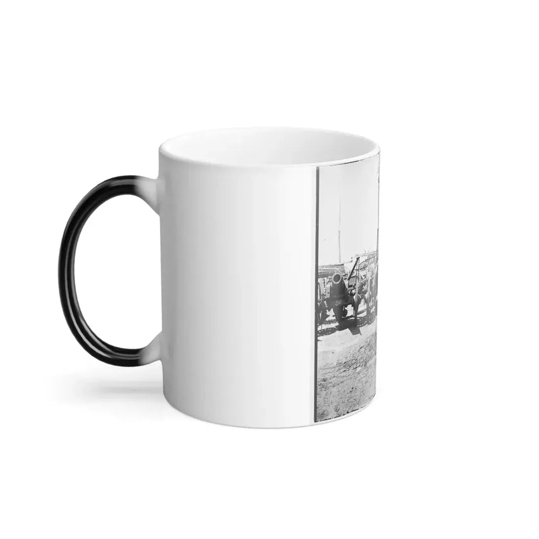 Richmond, Va. Captured Siege Guns at Rocketts; Different View 002 (U.S. Civil War) Color Changing Coffee Mug 11oz - Go Mug Yourself