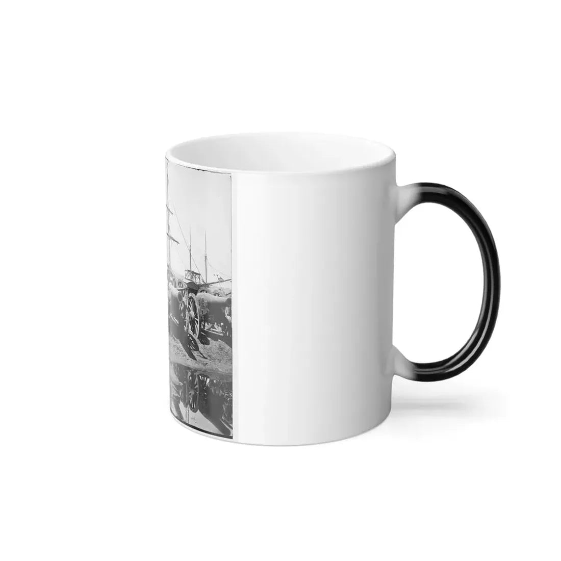 Richmond, Va. Captured Siege Guns at Rocketts; Different View 002 (U.S. Civil War) Color Changing Coffee Mug 11oz - Go Mug Yourself