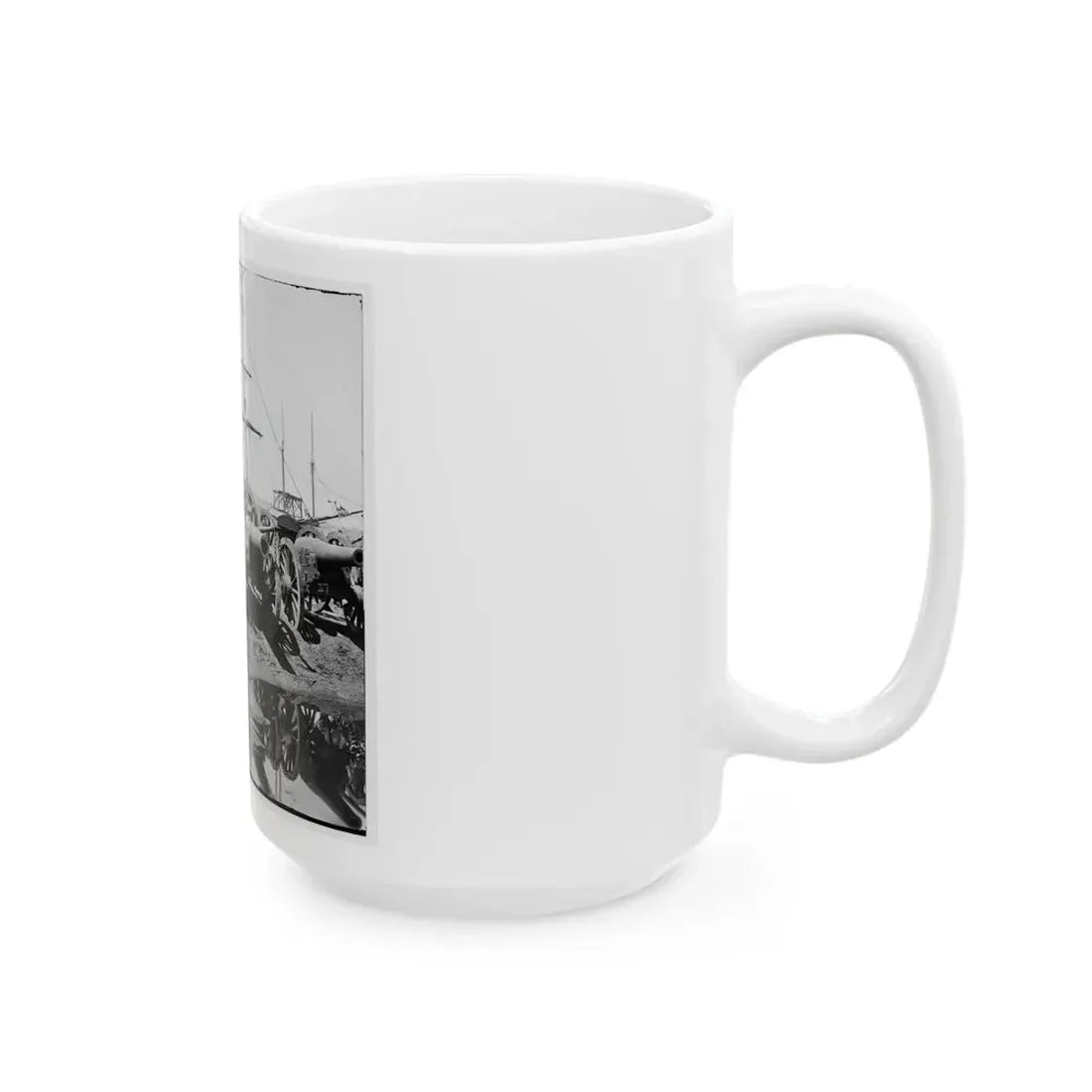 Richmond, Va. Captured Siege Guns At Rocketts; Different View 002 (U.S. Civil War) White Coffee Mug - Go Mug Yourself