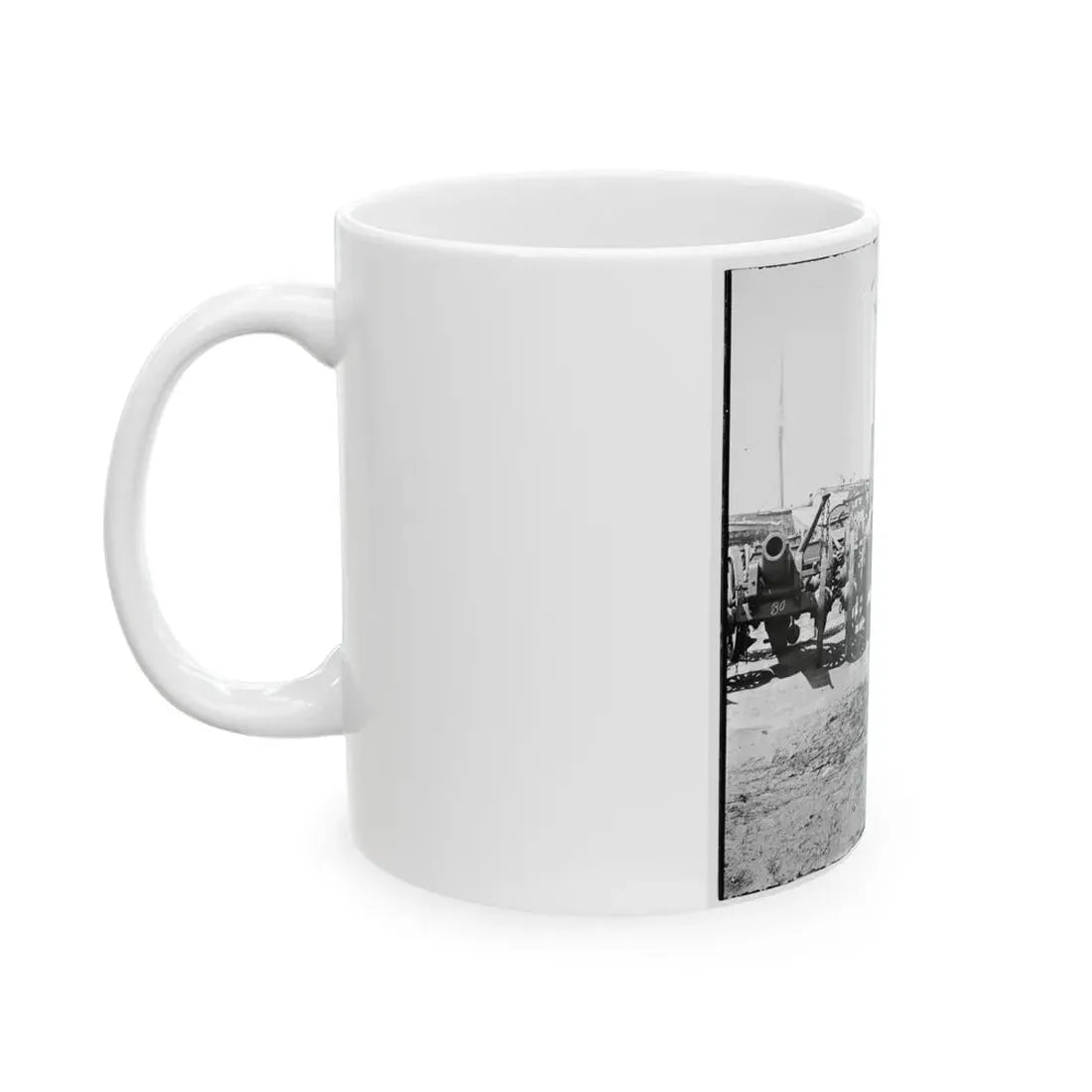 Richmond, Va. Captured Siege Guns At Rocketts; Different View 002 (U.S. Civil War) White Coffee Mug - Go Mug Yourself