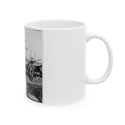 Richmond, Va. Captured Siege Guns At Rocketts; Different View 002 (U.S. Civil War) White Coffee Mug - Go Mug Yourself