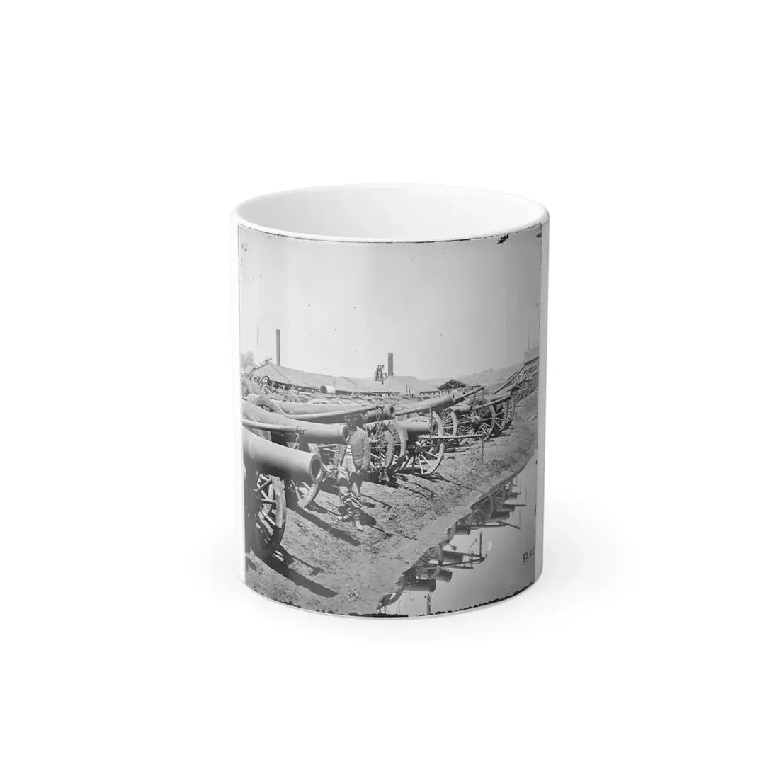 Richmond, Va. Captured Siege Guns at Rocketts; Different View (U.S. Civil War) Color Changing Coffee Mug 11oz - Go Mug Yourself