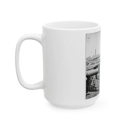 Richmond, Va. Captured Siege Guns At Rocketts; Different View (U.S. Civil War) White Coffee Mug - Go Mug Yourself