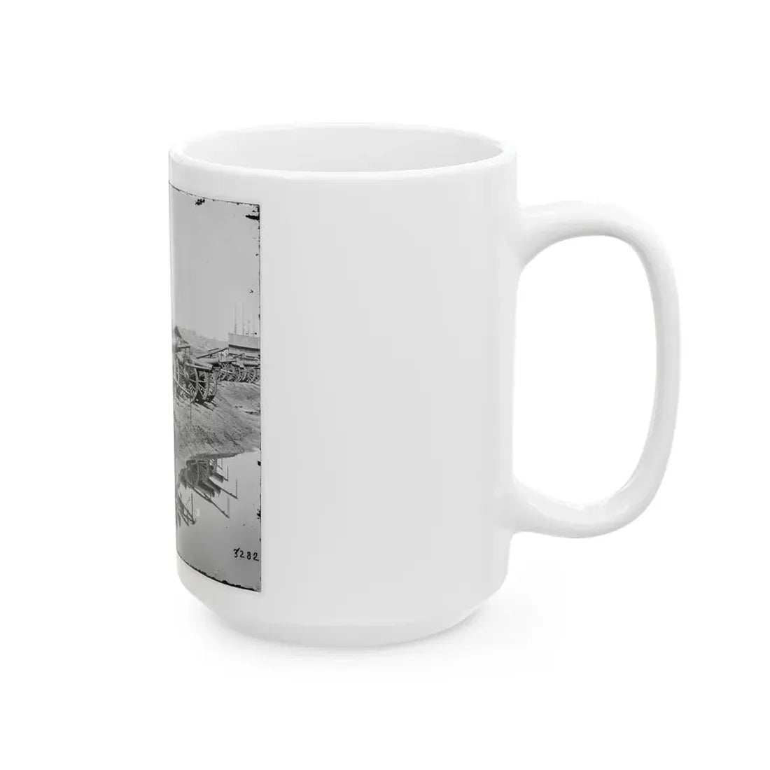 Richmond, Va. Captured Siege Guns At Rocketts; Different View (U.S. Civil War) White Coffee Mug - Go Mug Yourself