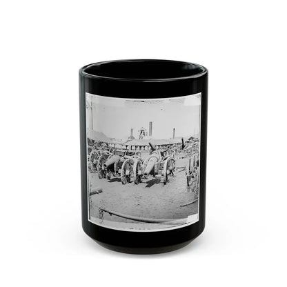 Richmond, Va. Captured Siege Guns At Rocketts (U.S. Civil War) Black Coffee Mug 15oz - Go Mug Yourself