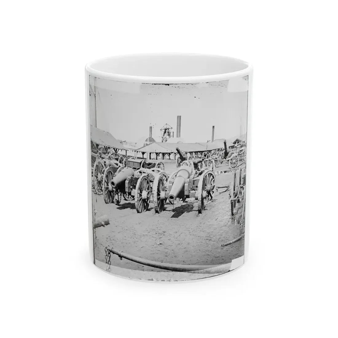 Richmond, Va. Captured Siege Guns At Rocketts (U.S. Civil War) White Coffee Mug 11oz - Go Mug Yourself