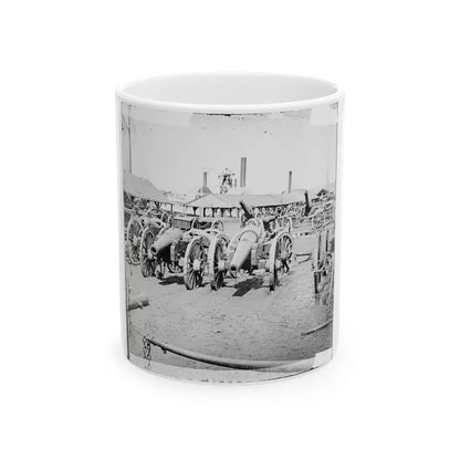 Richmond, Va. Captured Siege Guns At Rocketts (U.S. Civil War) White Coffee Mug 11oz - Go Mug Yourself