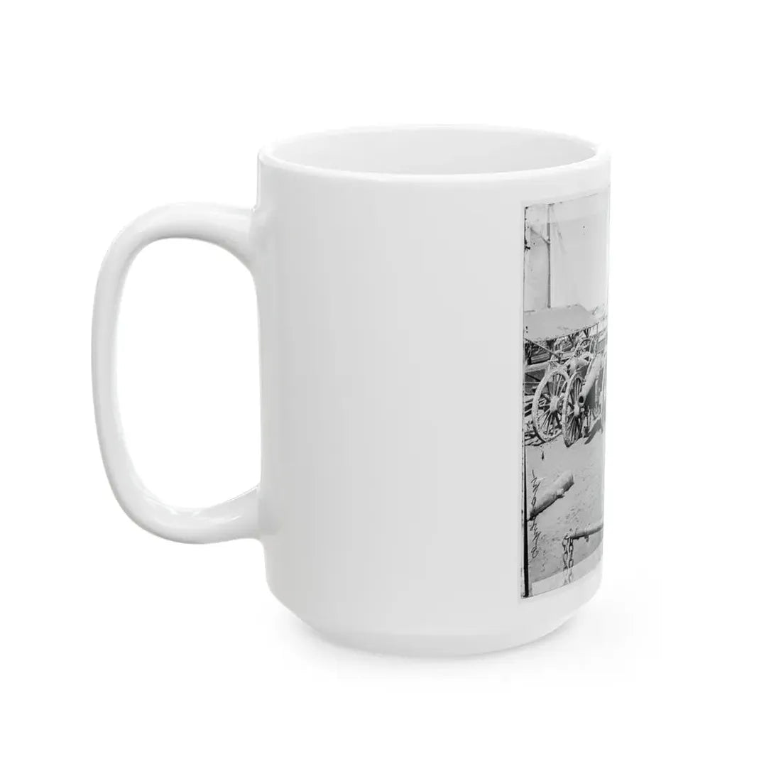 Richmond, Va. Captured Siege Guns At Rocketts (U.S. Civil War) White Coffee Mug - Go Mug Yourself