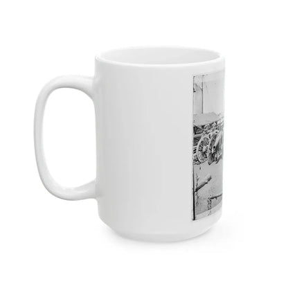 Richmond, Va. Captured Siege Guns At Rocketts (U.S. Civil War) White Coffee Mug - Go Mug Yourself