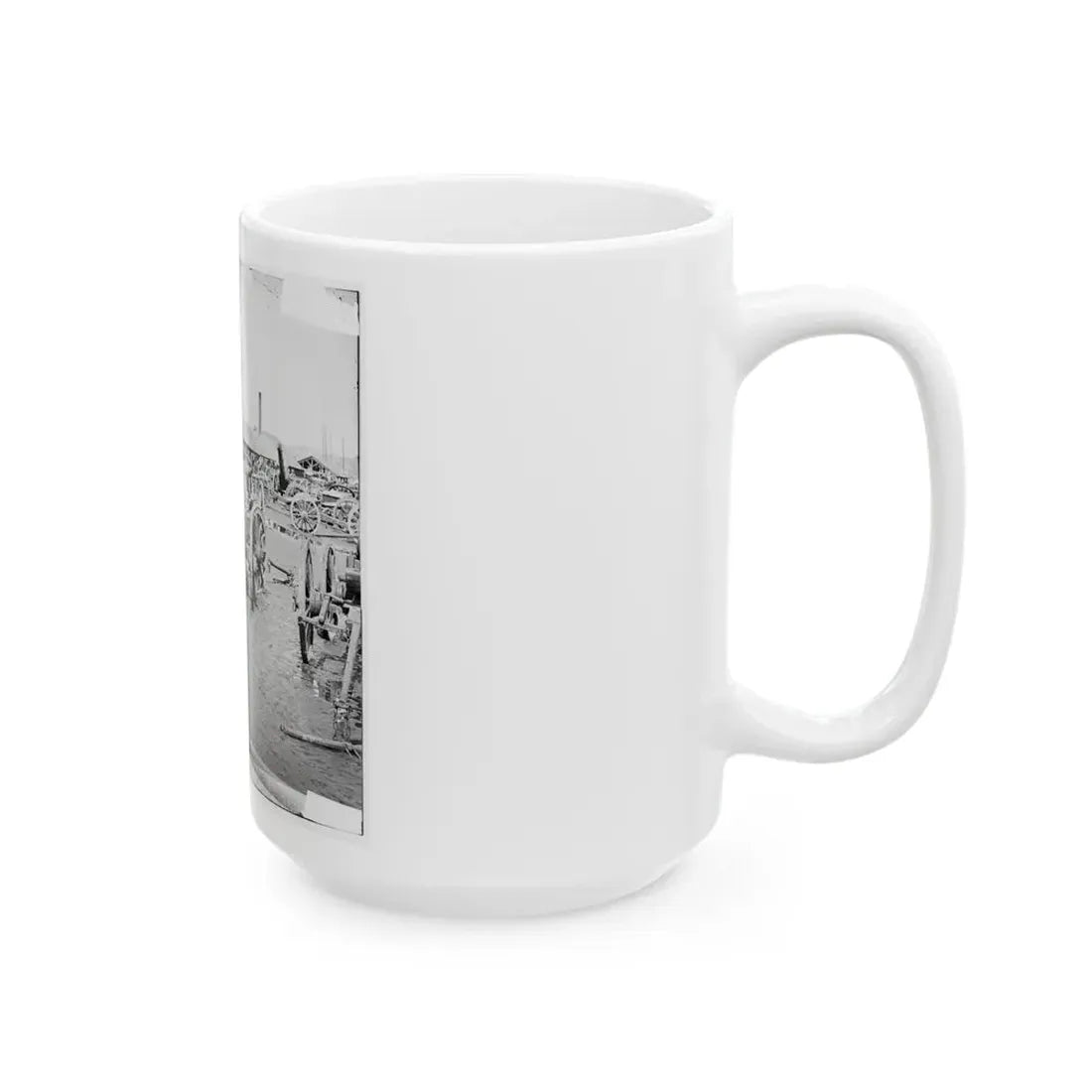 Richmond, Va. Captured Siege Guns At Rocketts (U.S. Civil War) White Coffee Mug - Go Mug Yourself