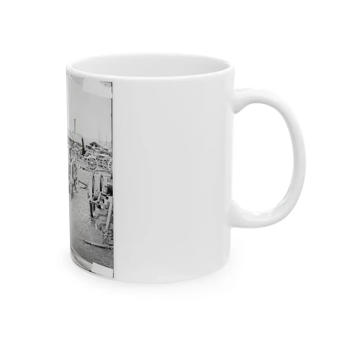 Richmond, Va. Captured Siege Guns At Rocketts (U.S. Civil War) White Coffee Mug - Go Mug Yourself
