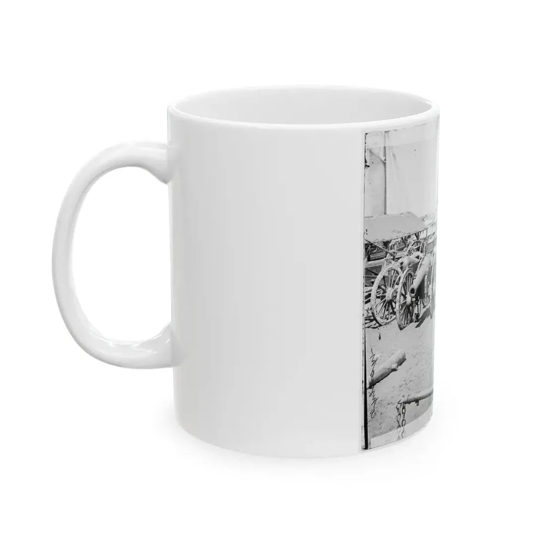 Richmond, Va. Captured Siege Guns At Rocketts (U.S. Civil War) White Coffee Mug - Go Mug Yourself