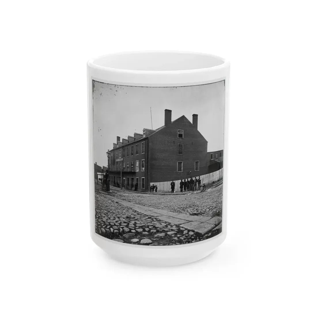 Richmond, Va. Castle Thunder, Cary Street (U.S. Civil War) White Coffee Mug 15oz - Go Mug Yourself