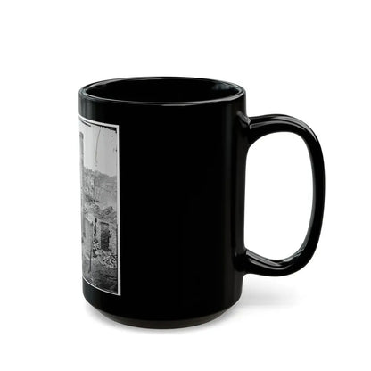 Richmond, Va. Chimneys Standing In The Burned District (U.S. Civil War) Black Coffee Mug - Go Mug Yourself