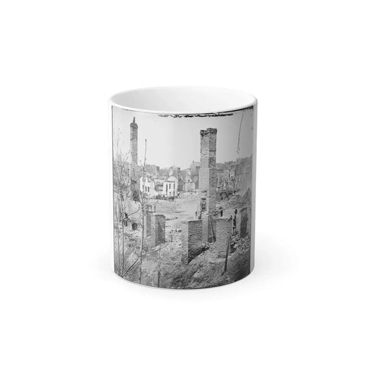 Richmond, Va. Chimneys Standing in the Burned District (U.S. Civil War) Color Changing Coffee Mug 11oz Default Title 11oz - Go Mug Yourself