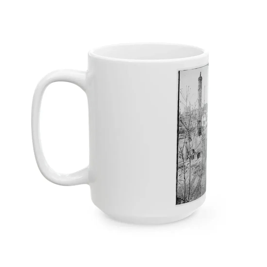 Richmond, Va. Chimneys Standing In The Burned District (U.S. Civil War) White Coffee Mug - Go Mug Yourself