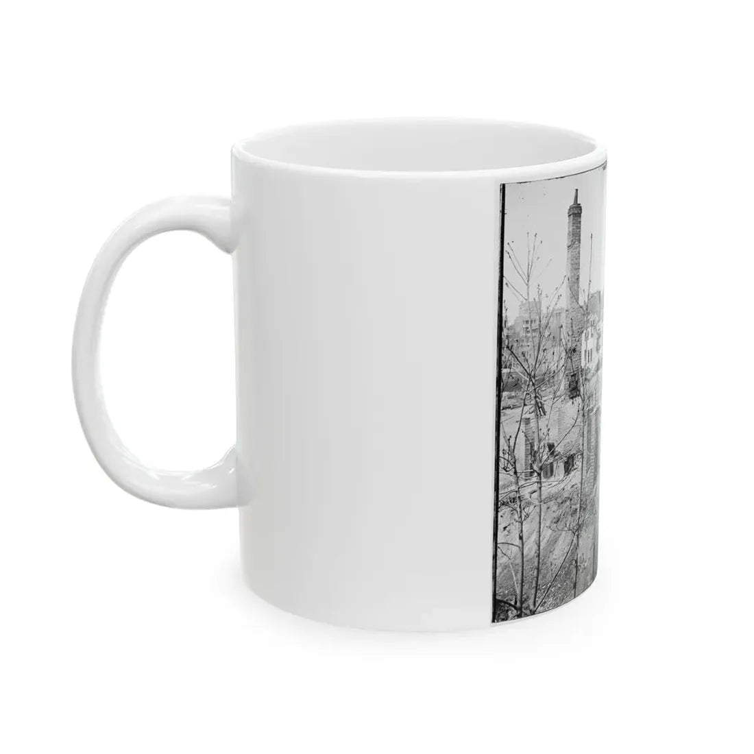 Richmond, Va. Chimneys Standing In The Burned District (U.S. Civil War) White Coffee Mug - Go Mug Yourself