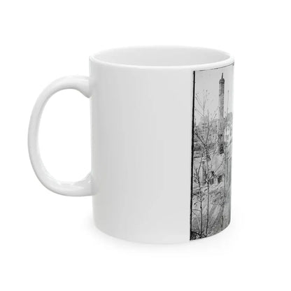 Richmond, Va. Chimneys Standing In The Burned District (U.S. Civil War) White Coffee Mug - Go Mug Yourself