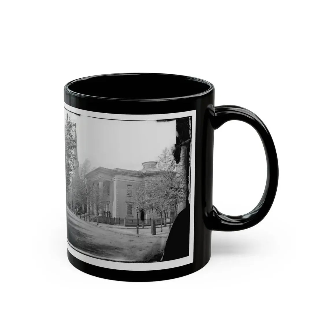Richmond, Va. City Hall; Sycamore Church Beyond (Capitol Street) (U.S. Civil War) Black Coffee Mug - Go Mug Yourself