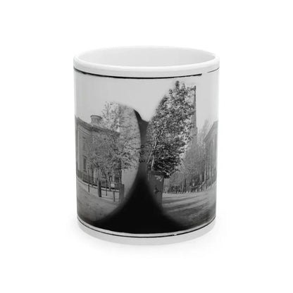 Richmond, Va. City Hall; Sycamore Church Beyond (Capitol Street) (U.S. Civil War) White Coffee Mug 11oz - Go Mug Yourself