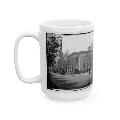 Richmond, Va. City Hall; Sycamore Church Beyond (Capitol Street) (U.S. Civil War) White Coffee Mug - Go Mug Yourself
