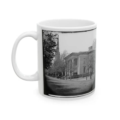 Richmond, Va. City Hall; Sycamore Church Beyond (Capitol Street) (U.S. Civil War) White Coffee Mug - Go Mug Yourself