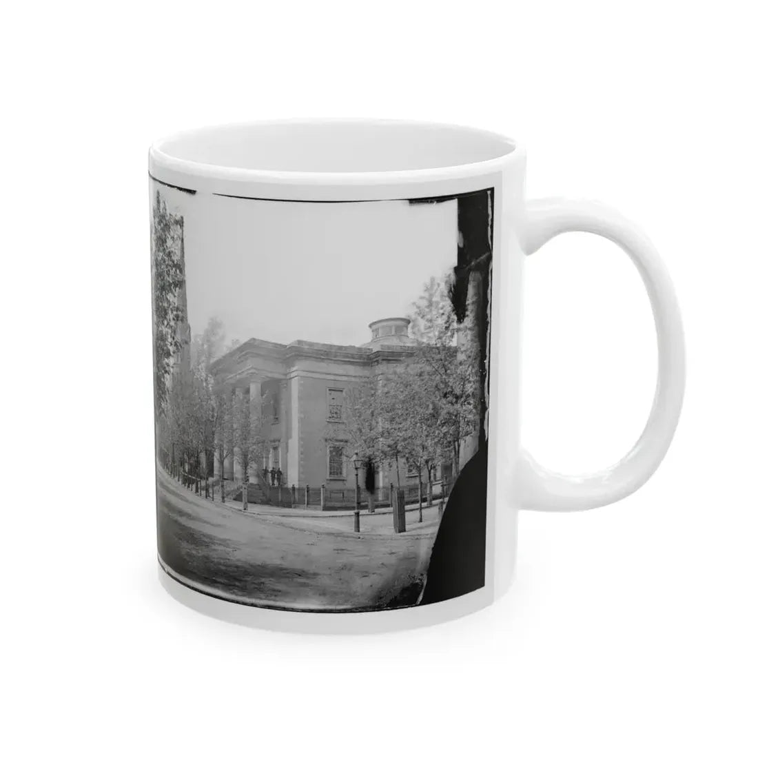 Richmond, Va. City Hall; Sycamore Church Beyond (Capitol Street) (U.S. Civil War) White Coffee Mug - Go Mug Yourself