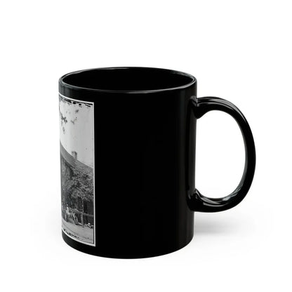 Richmond, Va. Crowd Before Headquarters Of The U.S. Christian Commission (U.S. Civil War) Black Coffee Mug - Go Mug Yourself