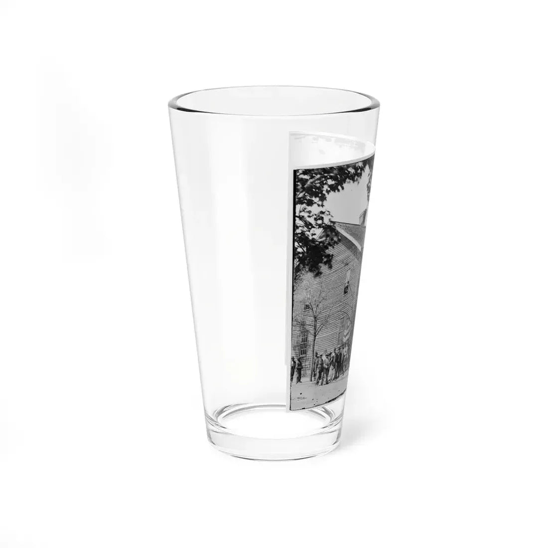 Richmond, Va. Crowd Before Headquarters Of The U.S. Christian Commission (U.S. Civil War) Pint Glass 16oz - Go Mug Yourself