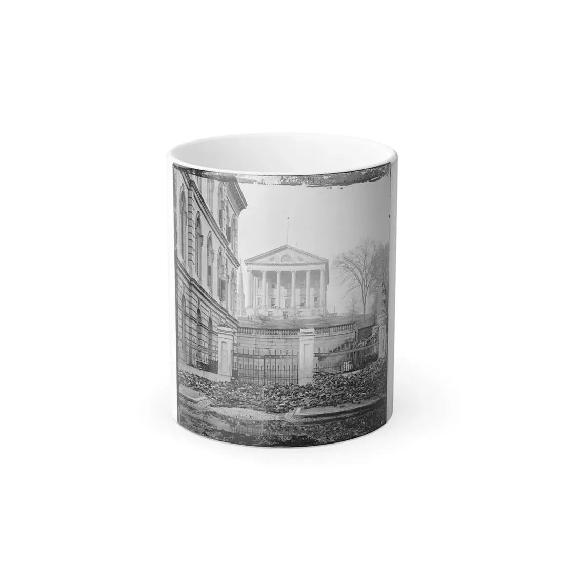 Richmond, Va. Custom House (Left) and Capitol (Center); Rubble in Street (U.S. Civil War) Color Changing Coffee Mug 11oz Default Title 11oz - Go Mug Yourself