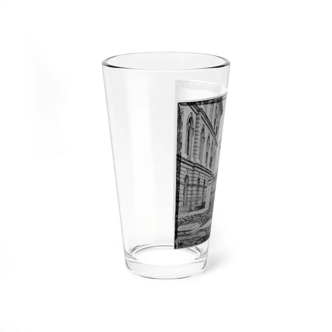 Richmond, Va. Custom House (Left) And Capitol (Center); Rubble In Street (U.S. Civil War) Pint Glass 16oz - Go Mug Yourself