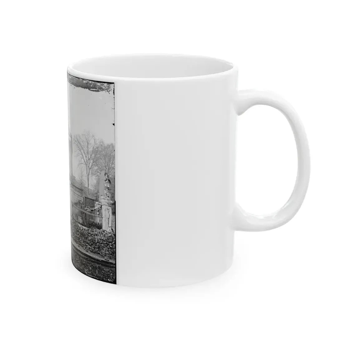 Richmond, Va. Custom House (Left) And Capitol (Center); Rubble In Street (U.S. Civil War) White Coffee Mug - Go Mug Yourself