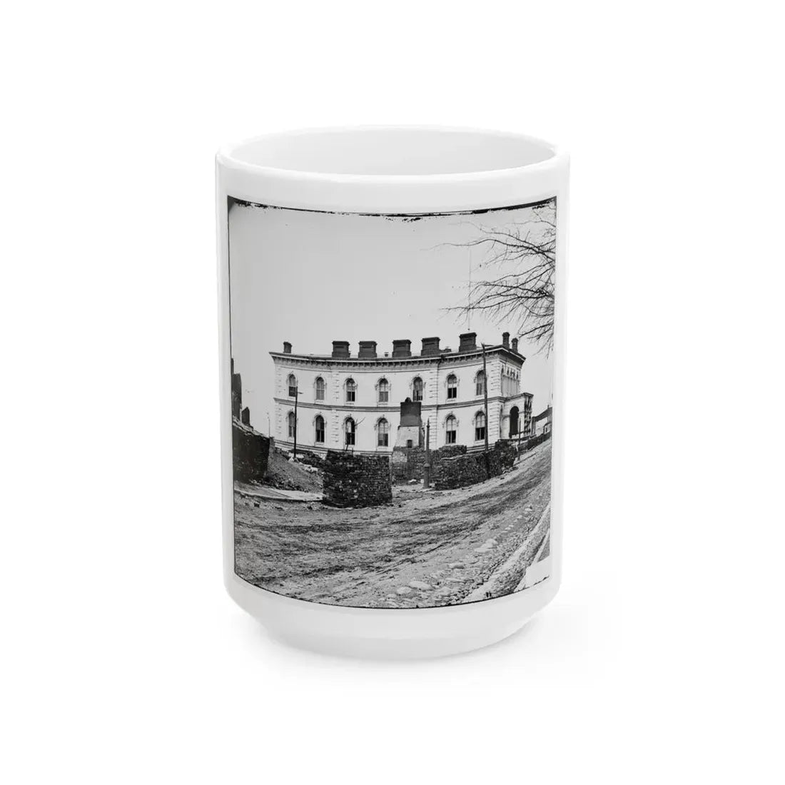 Richmond, Va. Custom House, Standing Among The Ruins (U.S. Civil War) White Coffee Mug 15oz - Go Mug Yourself
