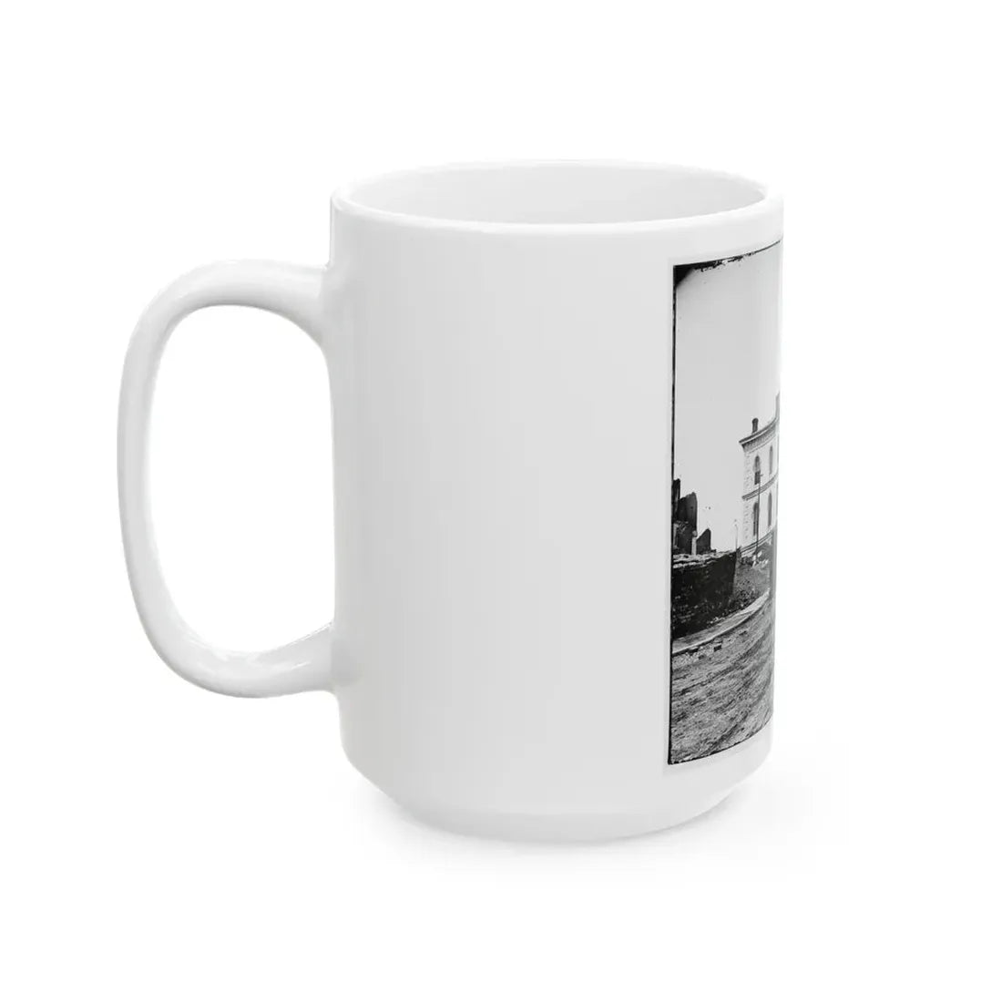 Richmond, Va. Custom House, Standing Among The Ruins (U.S. Civil War) White Coffee Mug - Go Mug Yourself