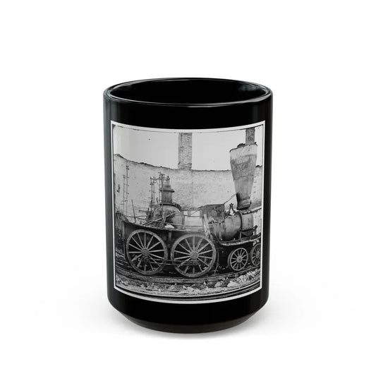 Richmond, Va. Damaged Locomotives (U.S. Civil War) Black Coffee Mug 15oz - Go Mug Yourself