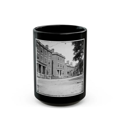 Richmond, Va. Franklin Street, Including The Residence Of Gen. Robert E. Lee (Second From Left) (U.S. Civil War) Black Coffee Mug 15oz - Go Mug Yourself