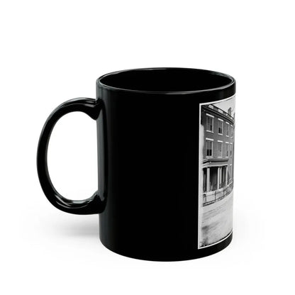 Richmond, Va. Franklin Street, Including The Residence Of Gen. Robert E. Lee (Second From Left) (U.S. Civil War) Black Coffee Mug - Go Mug Yourself