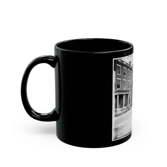 Richmond, Va. Franklin Street, Including The Residence Of Gen. Robert E. Lee (Second From Left) (U.S. Civil War) Black Coffee Mug - Go Mug Yourself